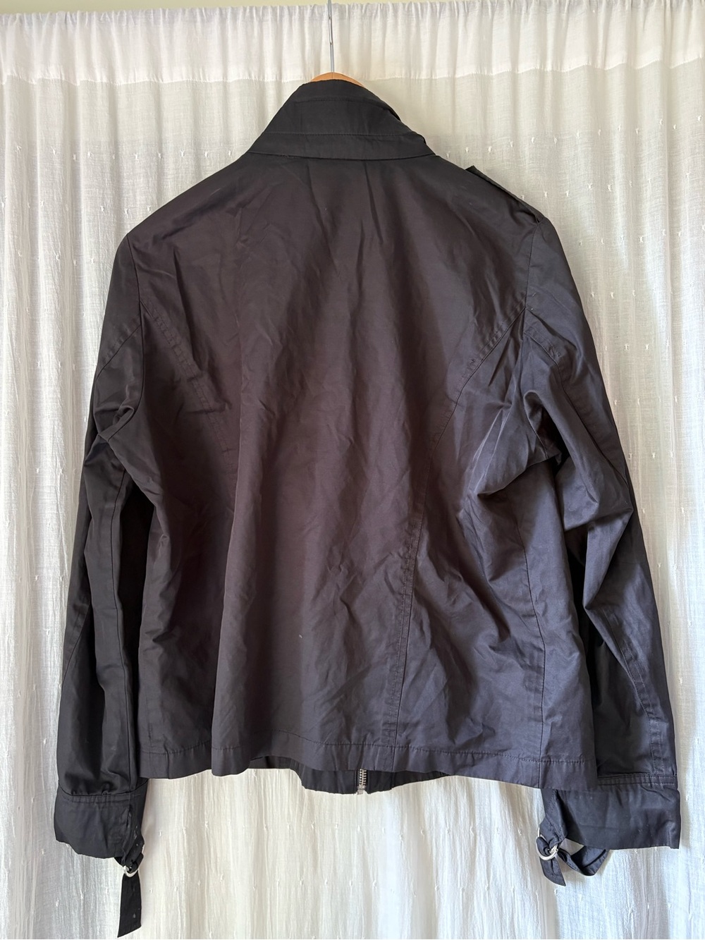 Chico's Black Utility Jacket with Snap Front - Picture 2 of 5